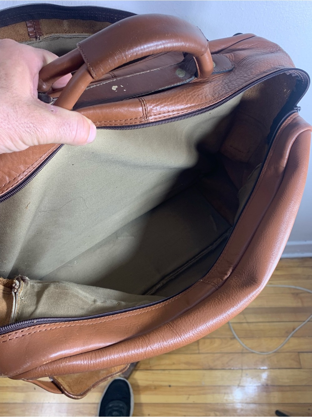 Vintage 70s Bugatti sports travel weekender Unisex leather bag - Picture 12 of 13
